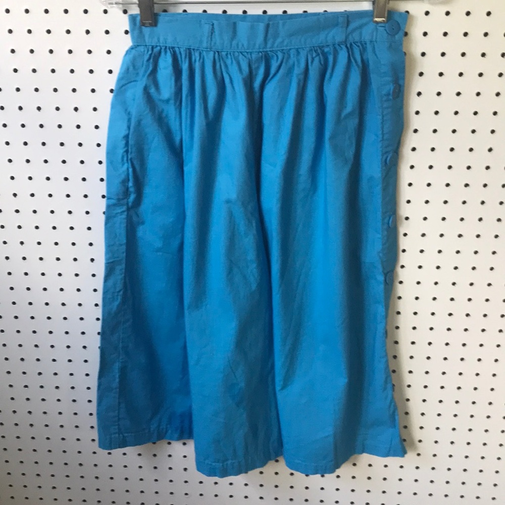 Fritzi vintage side-button gaucho cropped pants